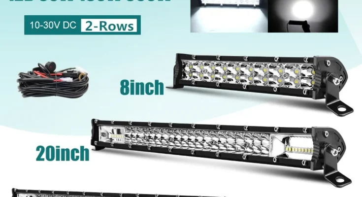 CO LIGHT 슈퍼 슬림 LED 바 스팟 플러드 빔, 트랙터 보트 오프로드 4WD 4×4 트럭 SUV ATV 12V 24V, 12D 8 인치 20 인치 32 인치