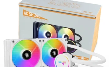 Aigo 화이트 수냉식 CPU 쿨러, 컴퓨터 RGB 수냉식 방열판 통합 CPU 냉각 팬 라디에이터, LGA 1700, 2011, AM4, AM5