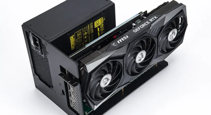 Egpu 썬더볼트 3/4 to pcie 그래픽 카드 외부 브래킷 스탠드, 7900XT/rtx4090 ATX 전원 공급 장치 설치 가능