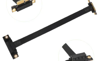 PCIE X1 라이저 케이블, 듀얼 90 도 직각, PCIe 3.0 X1 to X1 익스텐션 케이블, 8Gbps PCI 익스프레스 1X 라이저 카드