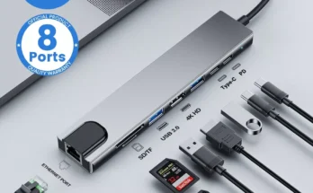 썬더볼트3 도크 맥북에어 2018 5 핀 7-in-1 usb c 분배기 usb 3.1 유형-c HDMI 4K Thunderbolt 3 도킹 스테이션 노트북 어댑터 PD SD TF RJ45 Macbook Air M1 iPad Pro